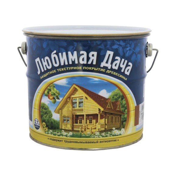 Защитно-декоративное покрытие для древесины Любимая Дача (груша; полуматовое; 2.7 л) 35269 Защитно-декоративное покрытие для древесины Любимая Дача (груша; полуматовое; 2.7 л) 35269
