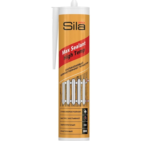 Силиконовый термостойкий герметик Sila (T) PRO Max Sealant, High Temp красный, 280 мл HT280 Силиконовый термостойкий герметик Sila (T) PRO Max Sealant, High Temp красный, 280 мл HT280