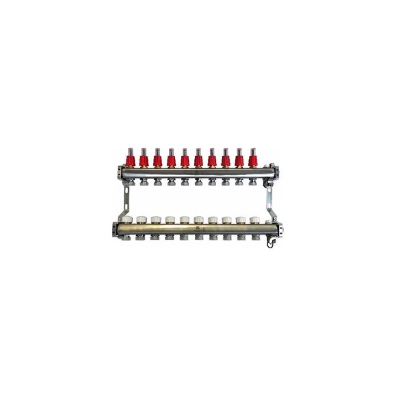 Коллекторный блок для теплого пола 1x3/4EU отв.-10, Gekon GK 72110 Коллекторный блок для теплого пола 1x3/4EU отв.-10, Gekon GK 72110