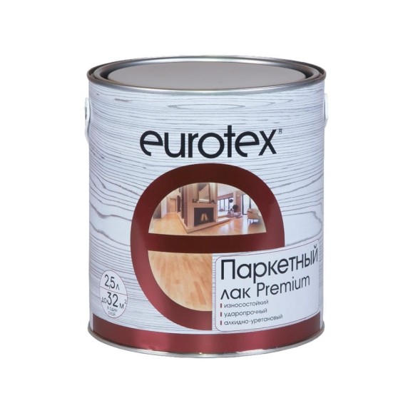 Паркетный лак Eurotex Premium глянцевый 2.5 л 4 48463 Паркетный лак Eurotex Premium глянцевый 2.5 л 4 48463