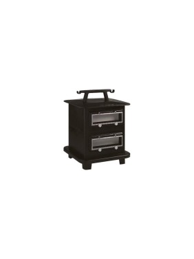 Оранжевый бокс ABL из резины 370x486x370 mm с 2 окошками и DIN-рейкой на 2х12 модулей, IP44 B 78.12