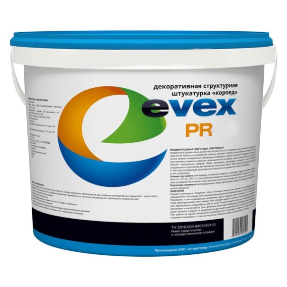 Штукатурка Короед PR-25 (25 кг; зерно 2.5 мм) Evex 5725