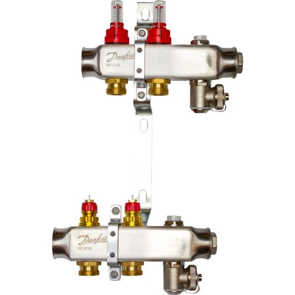 Комплект коллекторов Danfoss SSM-2F с расходомерами и кронштейнами 2 контура 088U0952 Комплект коллекторов Danfoss SSM-2F с расходомерами и кронштейнами 2 контура 088U0952