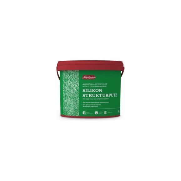 Штукатурка декоративная Silikon Strukturputz K 15 (25 кг; зерно 1.5 мм) Holzer 3905 Штукатурка декоративная Silikon Strukturputz K 15 (25 кг; зерно 1.5 мм) Holzer 3905