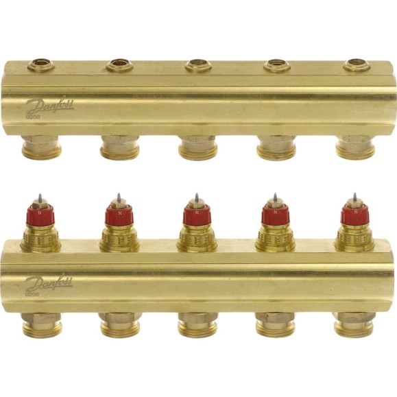 Коллекторы Danfoss FHF-5 для 5 контуров 088U0505
