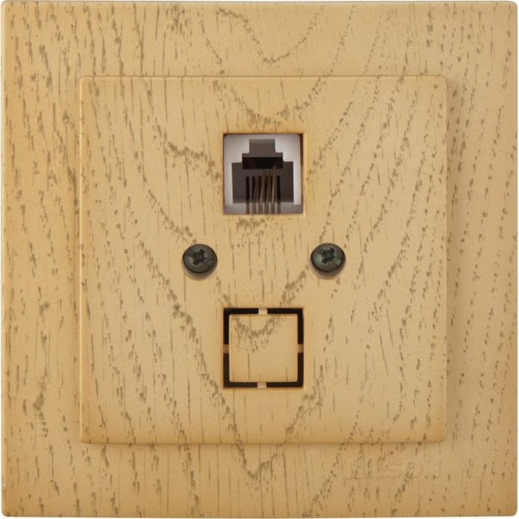 Розетка NILSON 1СП телефонная RJ11 клен Touran wood 24281040