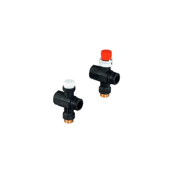 Коллектор с клапанами Uponor Vario Plus пластиковый, выходы 1X 3/4 Евроконус 1042420