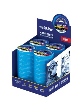 Изолента SAFELINE 15/20 синий, шоу-бокс 36 шт. 23127