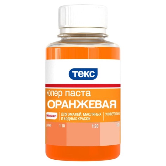 Универсальная паста колер Текс № 02 оранжевая 0,1 л 19040