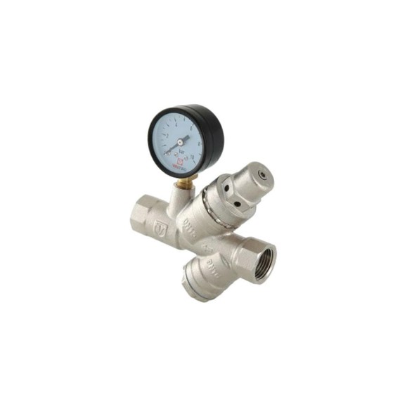Подпиточный клапан с фильтром и манометром (1/2") Valtec VT.515.N.04 Подпиточный клапан с фильтром и манометром (1/2") Valtec VT.515.N.04