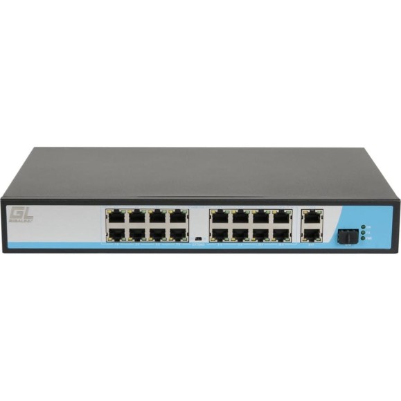 Неуправляемый коммутатор GIGALINK 16PoE802.3af порта 10/100Мбит/с GL-SW-F005-16P