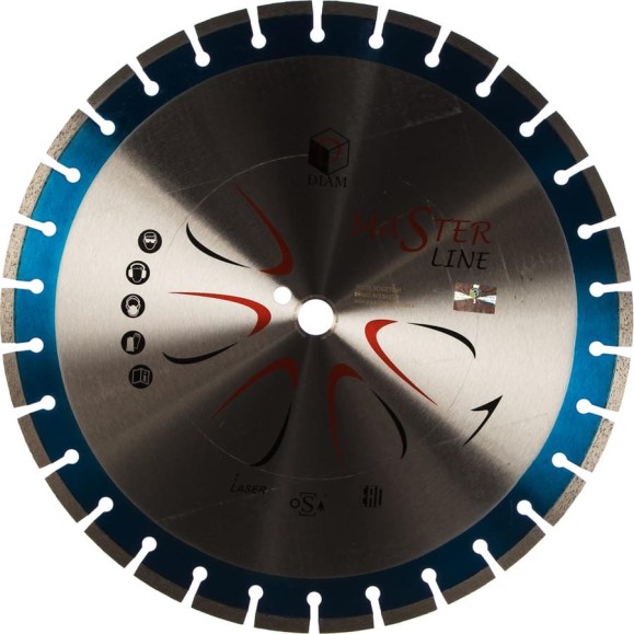 Алмазный сегментный круг Diam 1A1RSS Железобетон Master Line 450x3,4x10x25,4 000505