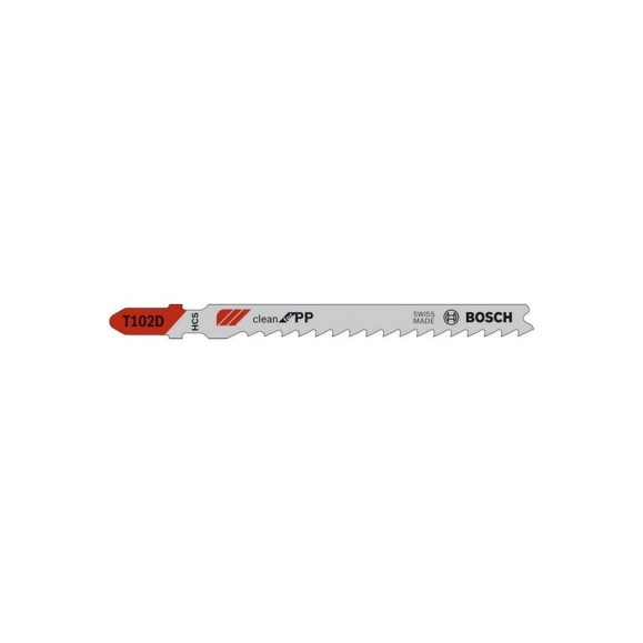 Пилки CleanPP (100 мм; тип T102D; 3 шт.) для лобзика Bosch 2608667443