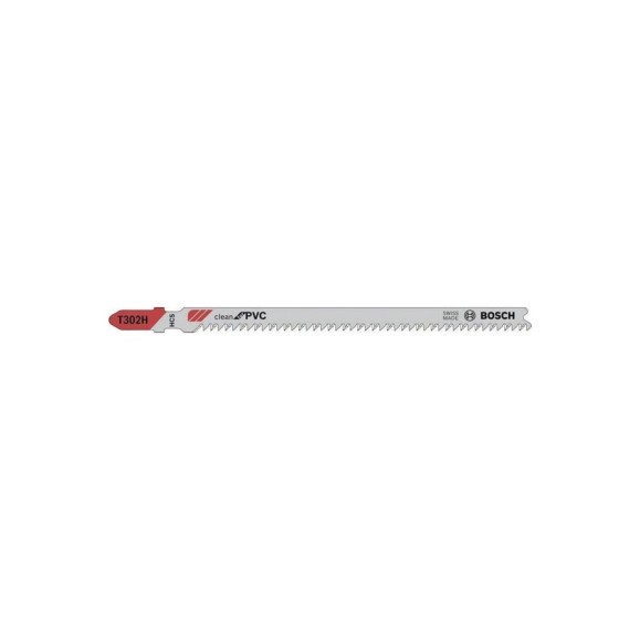 Пилки CleanPVC (132 мм; тип T302H; 3 шт.) для лобзика Bosch 2608667447 Пилки CleanPVC (132 мм; тип T302H; 3 шт.) для лобзика Bosch 2608667447