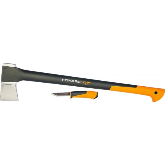 Промонабор из двух предметов Fiskars топор-колун Х21 + универсальный нож 1025436 Промонабор из двух предметов Fiskars топор-колун Х21 + универсальный нож 1025436