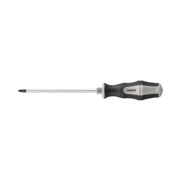 Крестовая ударная отвертка THORVIK SDPG215 PHILLIPS PH2x150 мм 52170 Крестовая ударная отвертка THORVIK SDPG215 PHILLIPS PH2x150 мм 52170