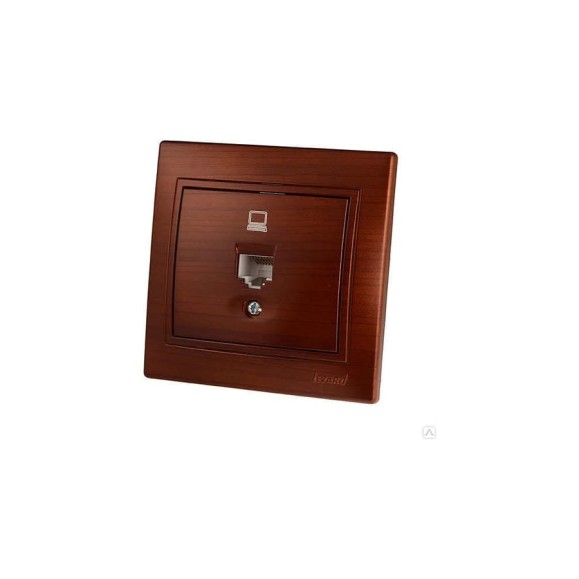 Компьютерная розетка Lezard MIRA махагон 701-0505-139