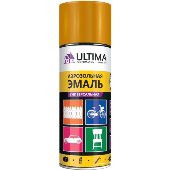 Аэрозольная краска ULTIMA RAL 1018 МЕДНЫЙ МЕТ 1018 универсальная 520 мл ULT045 Аэрозольная краска ULTIMA RAL 1018 МЕДНЫЙ МЕТ 1018 универсальная 520 мл ULT045