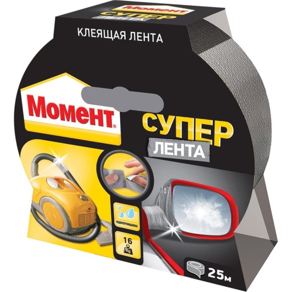 Супер лента (25 м; серебро) Момент 1760300