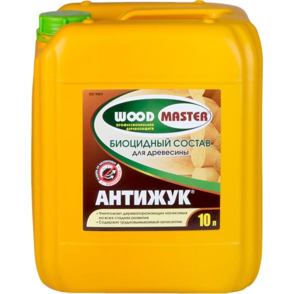 Биоцидный пропиточный состав для древесины WoodMaster Антижук 10 л 625 Биоцидный пропиточный состав для древесины WoodMaster Антижук 10 л 625