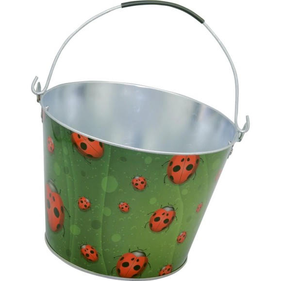 Садовое оцинкованное ведро СПЕЦ Garden&Flowers 5л Божьи коровки GF-MB503
