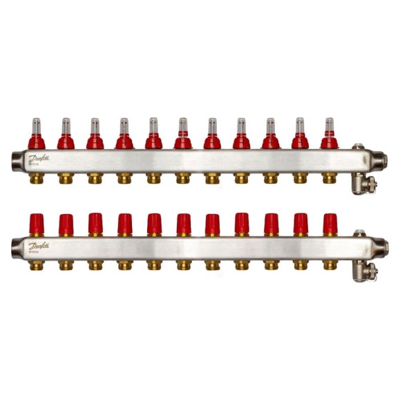 Коллекторы Danfoss SSM-11F с расходомерами 11 контуров 088U0761 Коллекторы Danfoss SSM-11F с расходомерами 11 контуров 088U0761