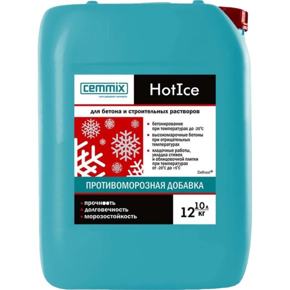 Противоморозная добавка Cemmix HotIce 10 л 206786 Противоморозная добавка Cemmix HotIce 10 л 206786