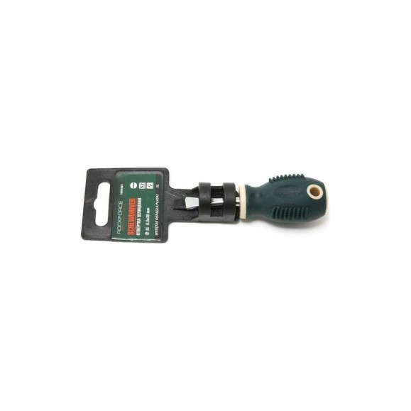 Шлицевая магнитная отвертка Rockforce Profi S2 SL6.5х30мм, на пластиковом держателе RF-70365030(28264)