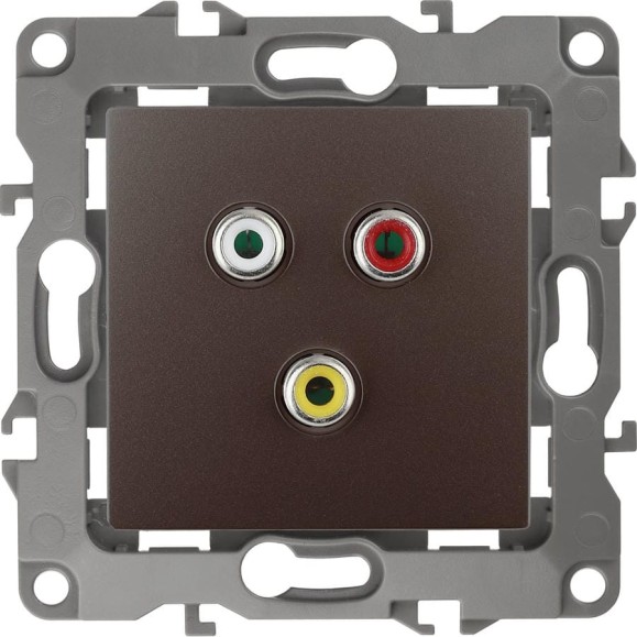 Розетка RCA ЭРА 12-3113-13 IP20, 12, бронза Б0027478