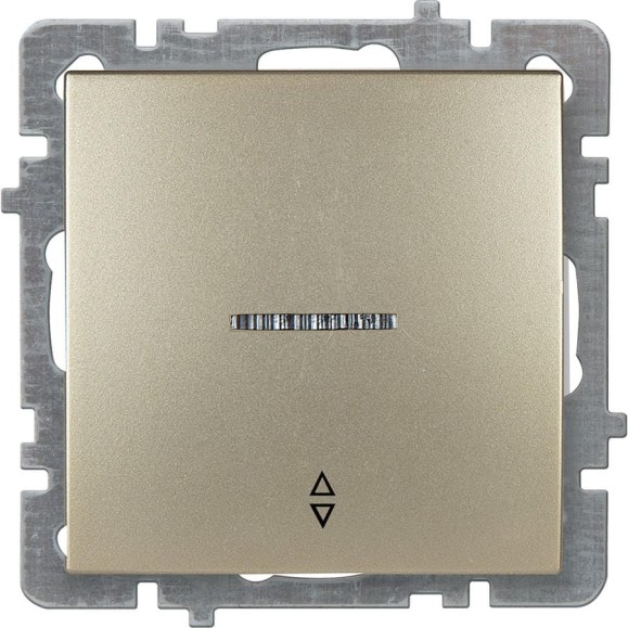 Механизм выключателя NILSON 1СП проходной с подсветкой золото Touran/Alegra metallic 24150408 Механизм выключателя NILSON 1СП проходной с подсветкой золото Touran/Alegra metallic 24150408