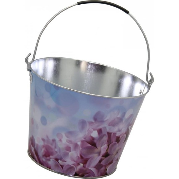Садовое оцинкованное ведро СПЕЦ Garden&Flowers 5л Сирень GF-MB502