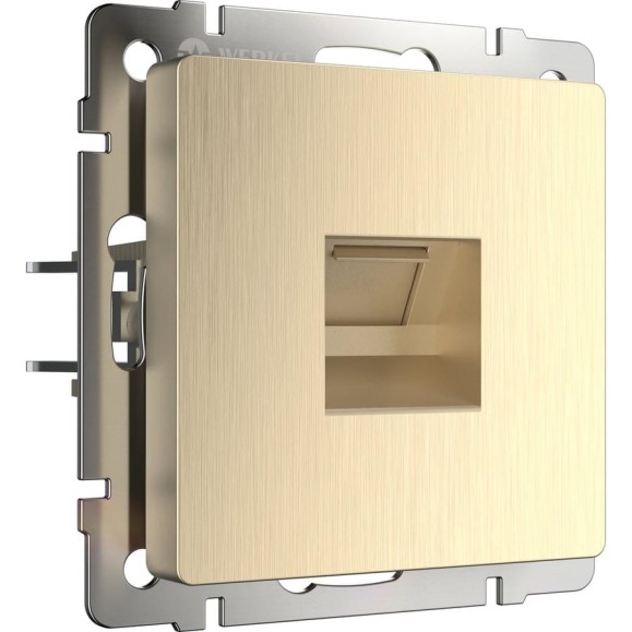 Розетка WERKEL W1181010 Ethernet RJ-45 шампань рифленый a051424 Розетка WERKEL W1181010 Ethernet RJ-45 шампань рифленый a051424