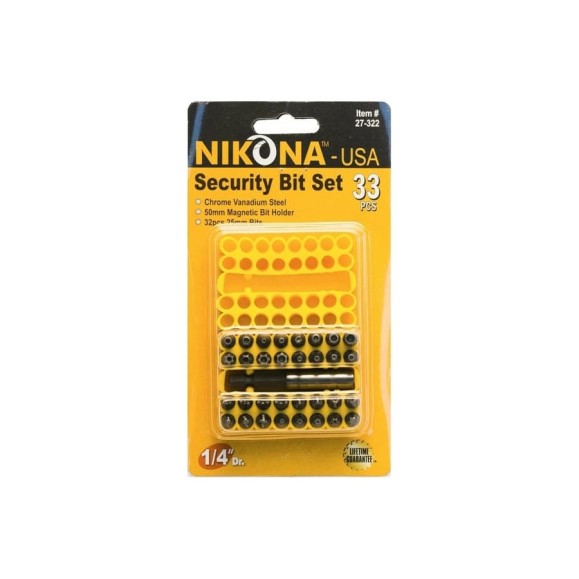 Набор насадок для отверток NIKONA 33пр 27-322