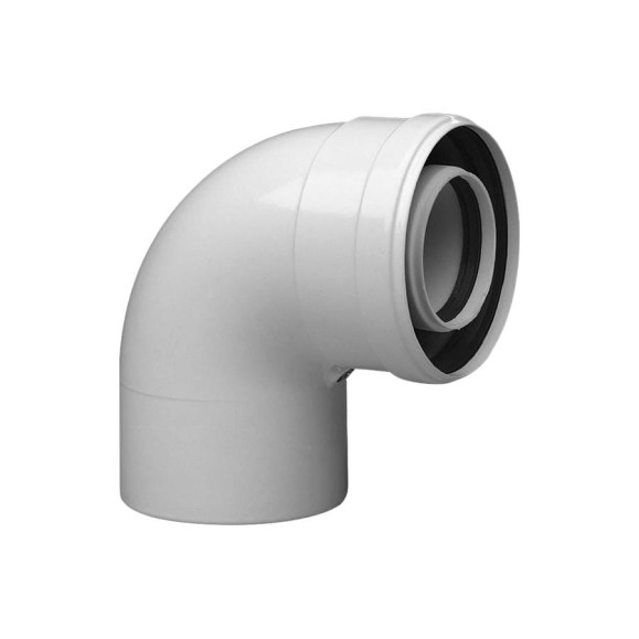 Коаксиальный отвод Baxi полипропиленовый, 87° D 60/100 мм HT KHG71405971 Коаксиальный отвод Baxi полипропиленовый, 87° D 60/100 мм HT KHG71405971