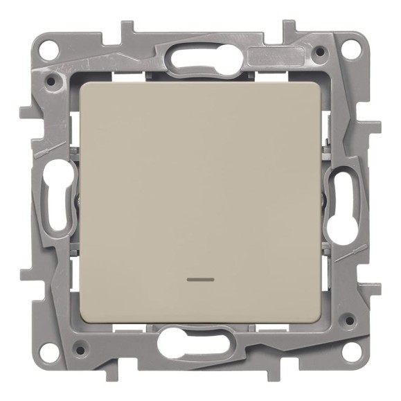 Переключатель Legrand одноклавишный с подсветкой/индикацией Legrand Etika 10А 250В безвинтовые зажимы слоновая кость 672315