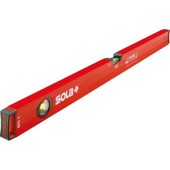 Уровень (L=80 см, 2 глазка) SOLA BigX 80 01371101 Уровень (L=80 см, 2 глазка) SOLA BigX 80 01371101