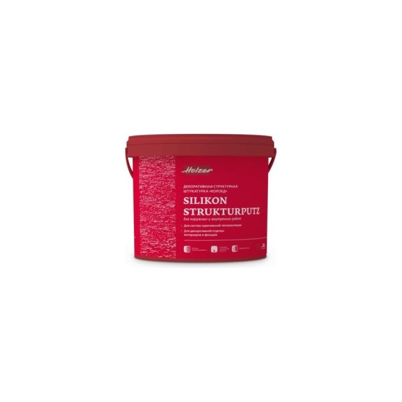 Штукатурка декоративная Silikon Strukturputz R 15 (25 кг; зерно 1.5 мм) Holzer 1550 Штукатурка декоративная Silikon Strukturputz R 15 (25 кг; зерно 1.5 мм) Holzer 1550