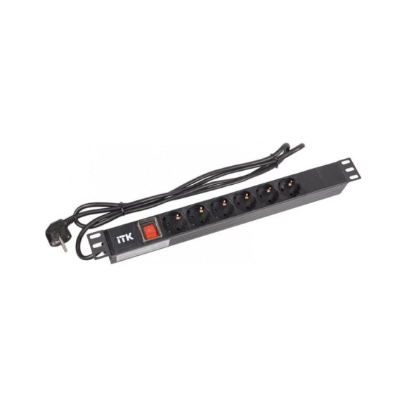 Блок розеток ITK 6-м PDU шнур 2м вилка DIN49441 PH12-6D1-P