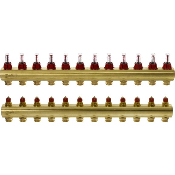 Коллекторы Danfoss FHF-12F с расходомерами для 12 контуров 088U0532 Коллекторы Danfoss FHF-12F с расходомерами для 12 контуров 088U0532