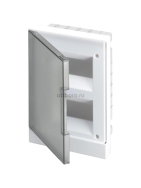 Бокс в нишу ABB 16М серая дверь Basic E с клеммами 1SZR004002A1205