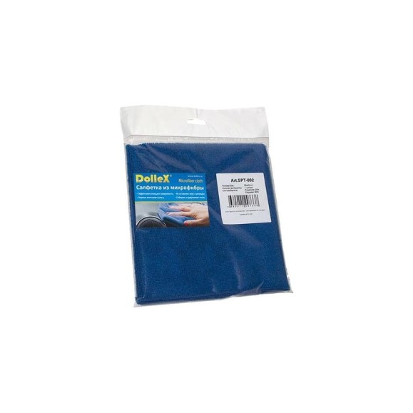 Салфетка из микрофибры DolleX 35х40 см синяя SPT-002 Салфетка из микрофибры DolleX 35х40 см синяя SPT-002