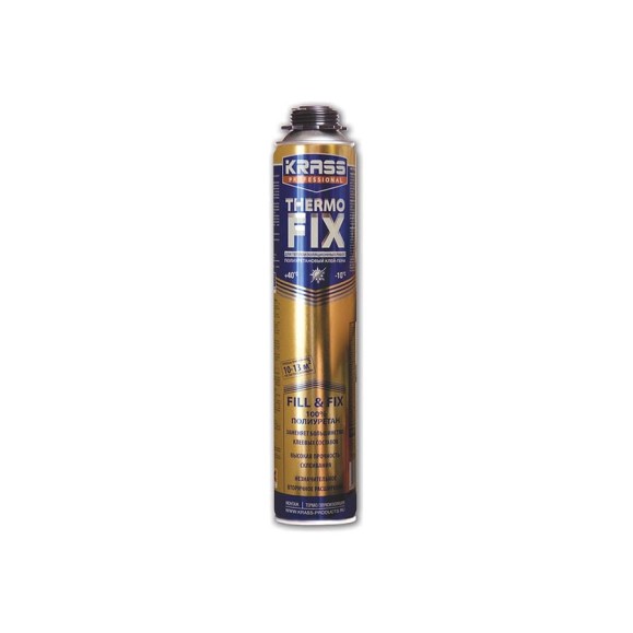 Клей-пена KRASS Professional ThermoFix для теплоизоляционных работ 0,75л Россия 0005538