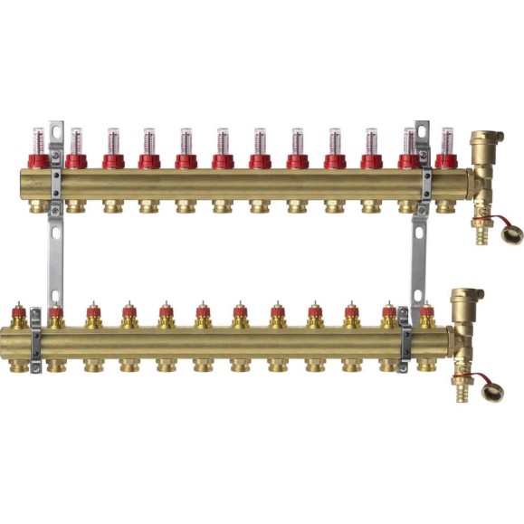 Комплект коллекторов Danfoss FHF-12F set, 12 выходов 088U0732 049531