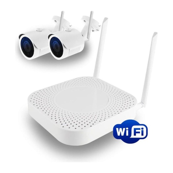 Комплект GINZZU WiFi HK-423W 9ch, 4K, HDMI, 2улич кам 4.0Mp, IR30м 15605