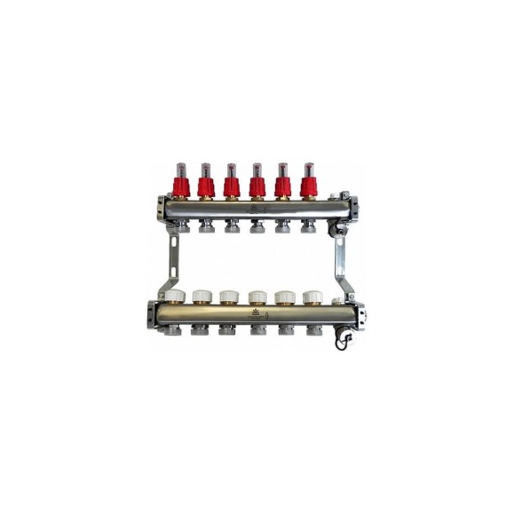 Коллекторный блок для теплого пола 1x3/4EU отв.-6 Gekon GK 72106 Коллекторный блок для теплого пола 1x3/4EU отв.-6 Gekon GK 72106