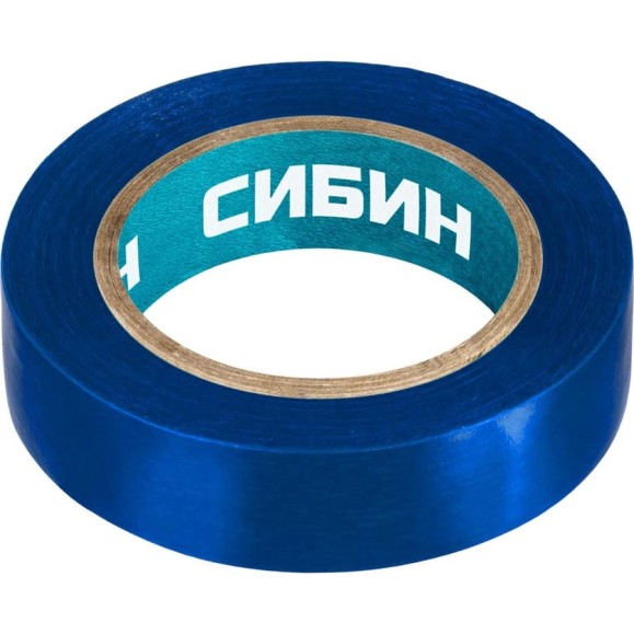 ПВХ изолента СИБИН 10м х 15мм, синяя 1235-7 ПВХ изолента СИБИН 10м х 15мм, синяя 1235-7