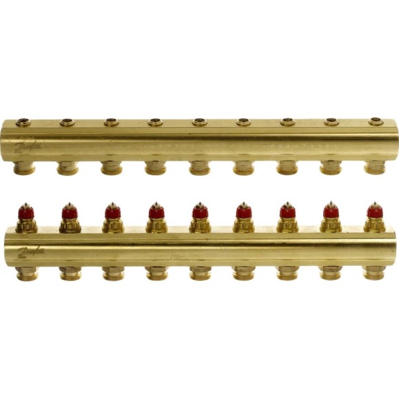 Коллекторы Danfoss FHF-9 для 9 контуров 088U0509