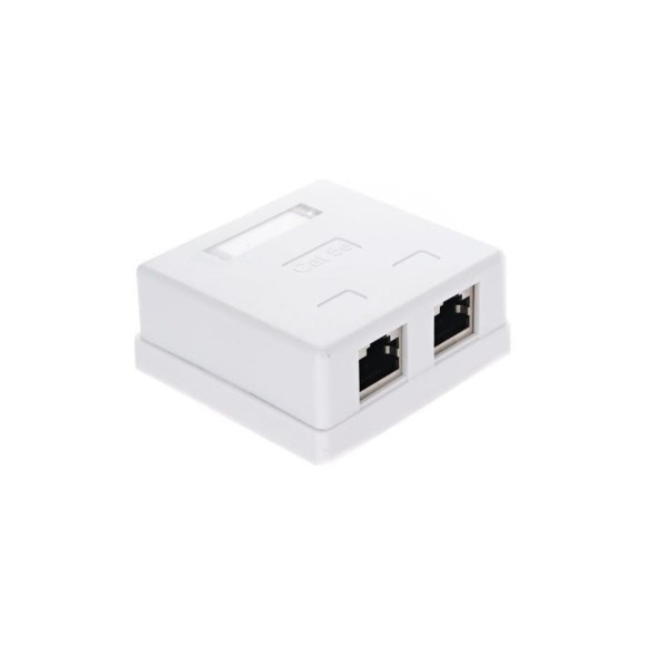 Внешняя двойная розетка TV-COM RJ-45 /FTP/ экранированная, категирии 5E, STV-2RJ45F Внешняя двойная розетка TV-COM RJ-45 /FTP/ экранированная, категирии 5E, STV-2RJ45F