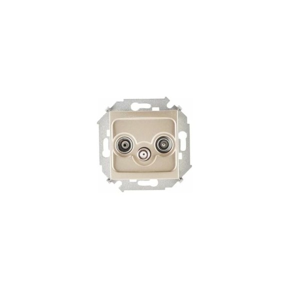 Розетка R-TV-SAT Simon одиночная, винтовой зажим, шампань 1591466-034