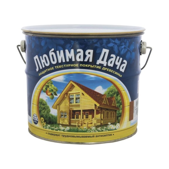 Защитно-декоративное покрытие для древесины Любимая Дача палисандр, полуматовое, 2.7 л 4 35275 Защитно-декоративное покрытие для древесины Любимая Дача палисандр, полуматовое, 2.7 л 4 35275